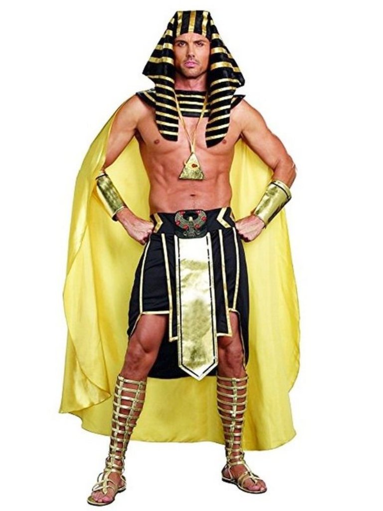 King Of Egypt King Tut Ancient Adult Mens Halloween Costume Mens Size Xl